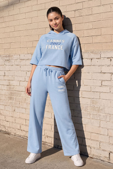 Zivame Athleisure Straight Leg Pants - Blue Bell Buy Zivame Athleisure Straight Leg Pants - Blue Bell